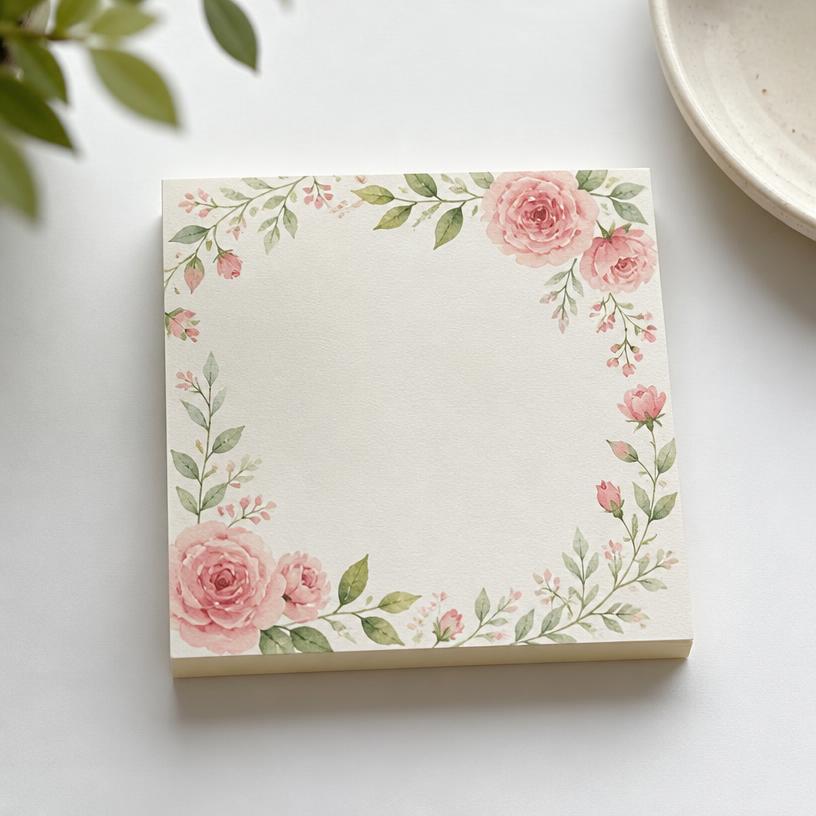 Moldes de post-it tema Floral